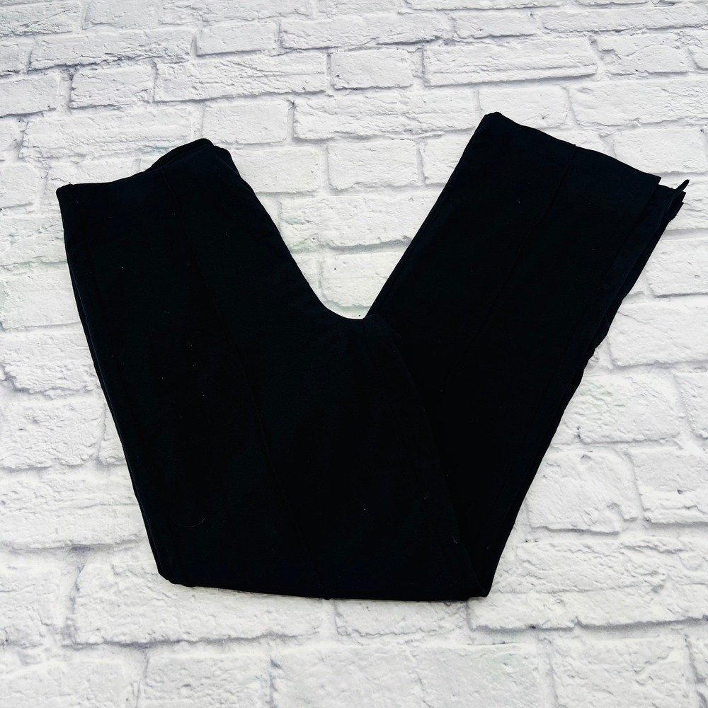 Athleta Greenwich Flare Black Pants Womens Size M Athleisure Yoga Athletic